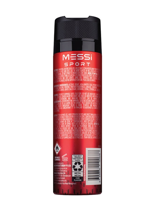 MESSI Sport Body Spray 200Ml - Red - Image 2
